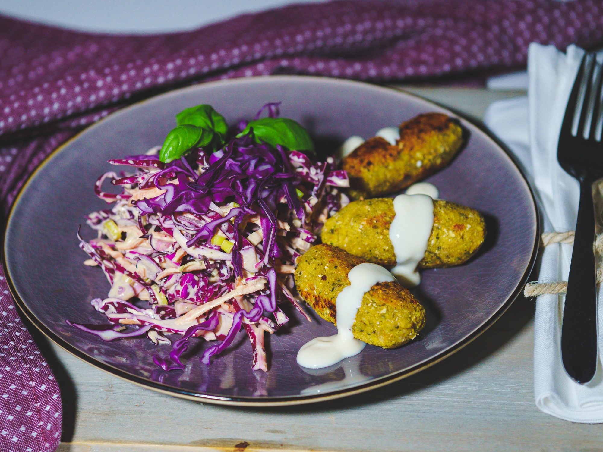 Rohkostsalat mit Rotkraut und Roten Rüben