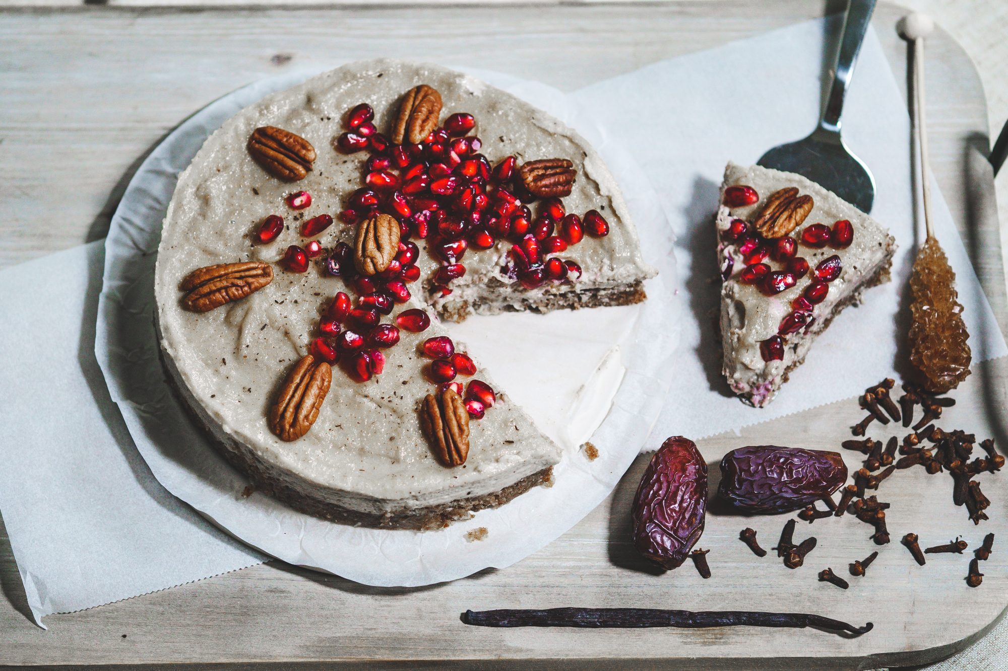 Veganer Lebkuchen Käsekuchen