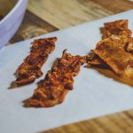 Veganer Bacon aus Reispapier