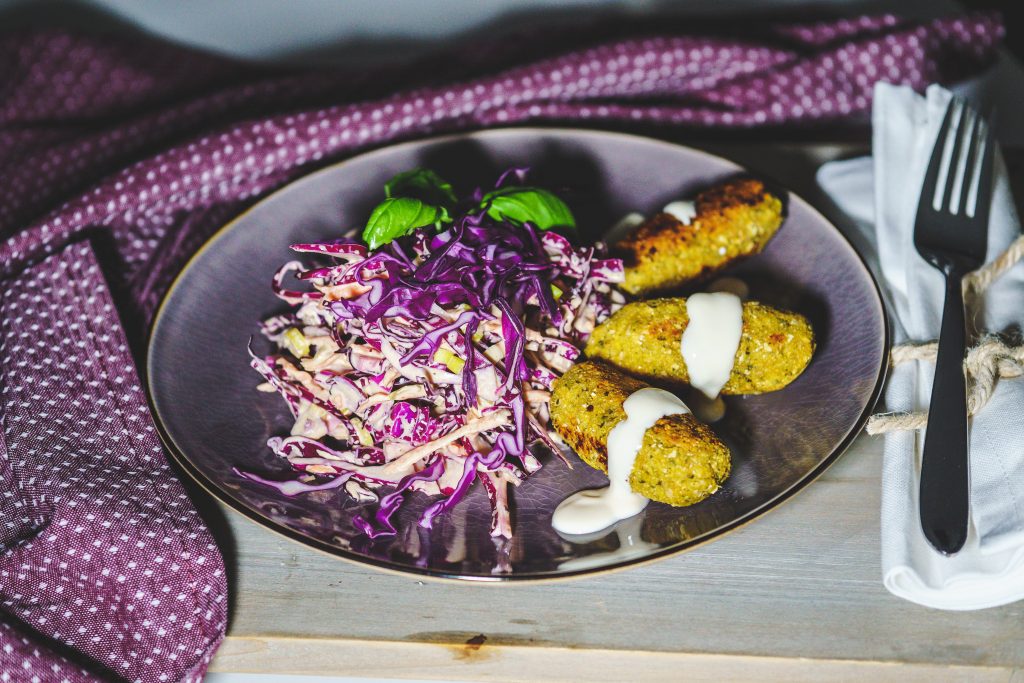 Falafel mit Rotkrautsalat