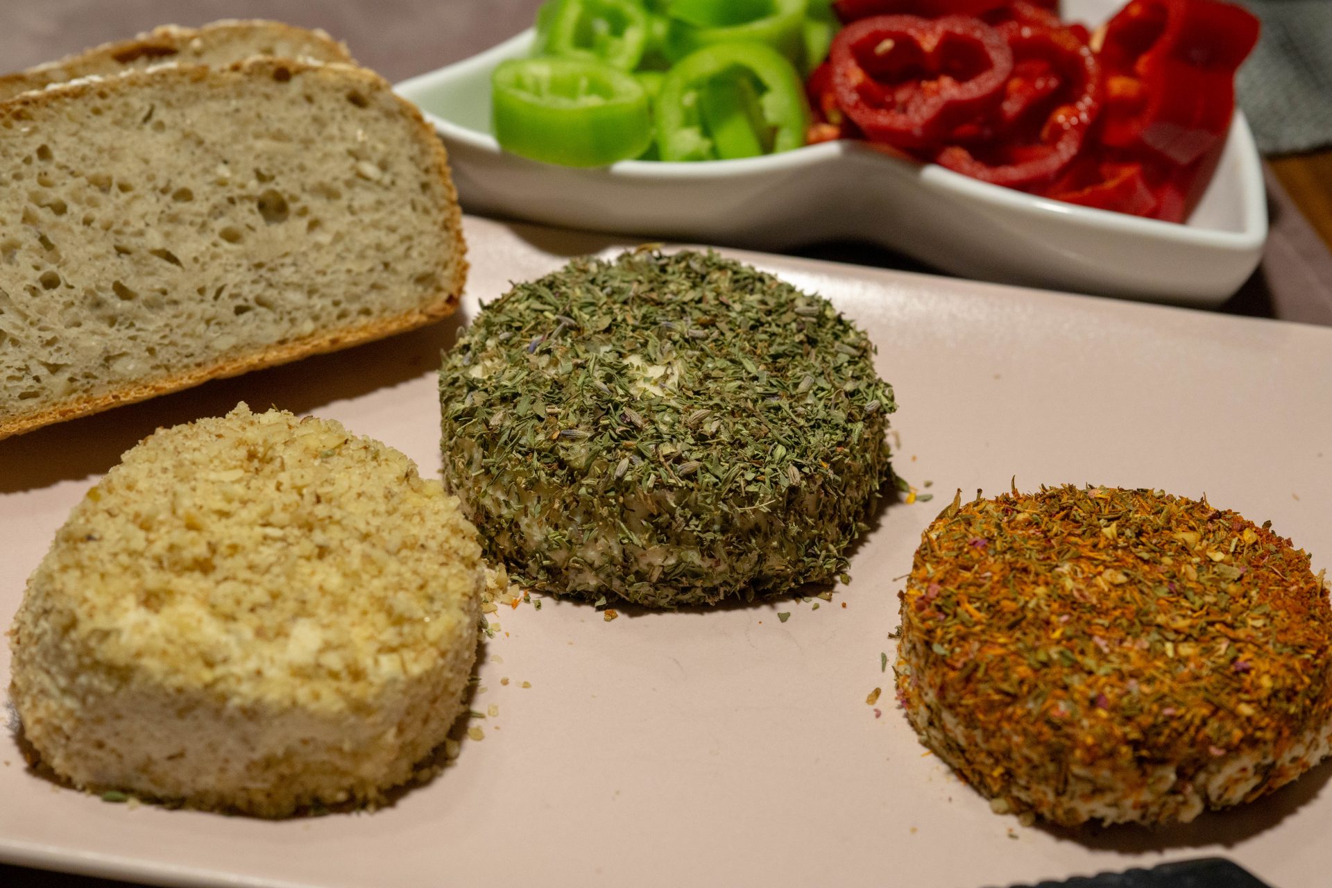 Veganer Cashewfrischkäse Dreierlei